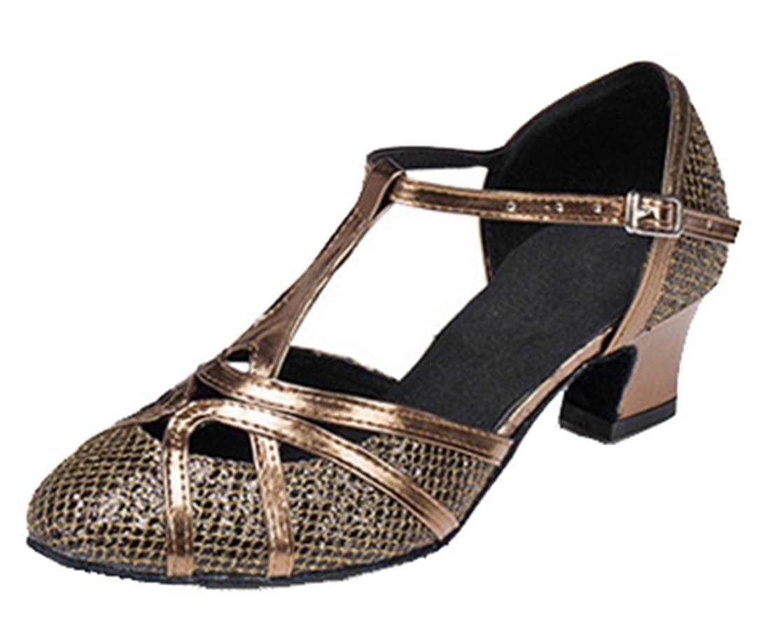 MGM-Joymod T-Starp - Zapatos de baile latino sintéticos con purpurina para mujer, para bodas, bailes de baile latino — view 30