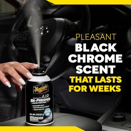 Meguiar’s Whole Car Air Refresher Odor Eliminator, Black Chrome, 2 Oz—Car Air Freshener For Commuters, Detailers; Car Odor Eliminator Mist Refreshes Car Cabin Air For Sedan, Suv, Truck, Van — view 10