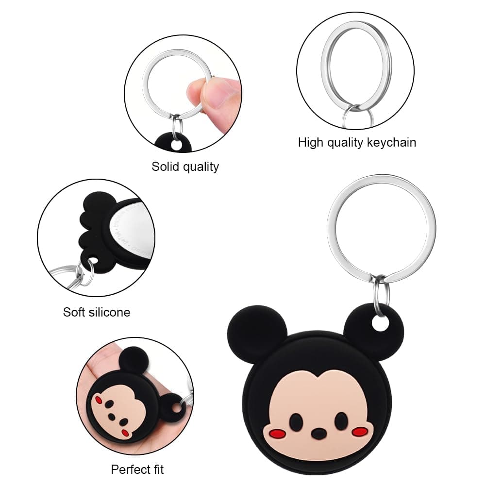 AXFEE Llavero para AirTag Silicona, Llaveros AirTag Funda Protectora, Llavero Portátil Impermeable, Regalo para Niños, Ancianos — view 3