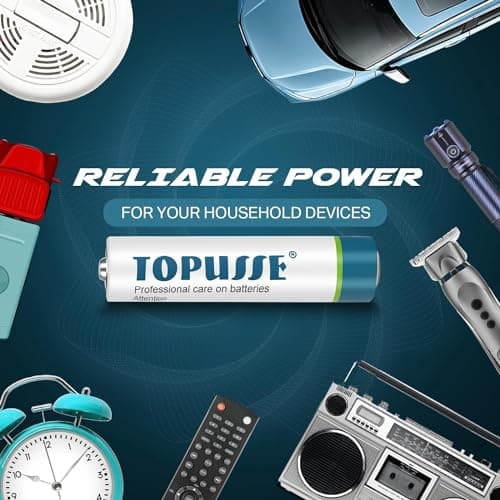 TOPUSSE 60 Pack AA Batteries, Long Lasting Alkaline 1.5v Leakproof Double A Size Battery,10-Year Shelf Life — view 5
