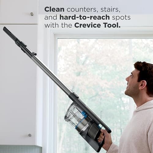 Shark PowerPro Reveal Plus Cordless Vacuum, FloorDetect & Dirt-Reveal Technology, HEPA Filter, Carpet & Hard Floor, Rechargeable, Charcoal, IZ376H — view 7