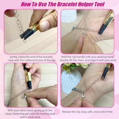 2Pcs Bracelet Helper Tool Jewelry Clasp Assistant for Bracelet Necklace Wearing Aid — view 6
