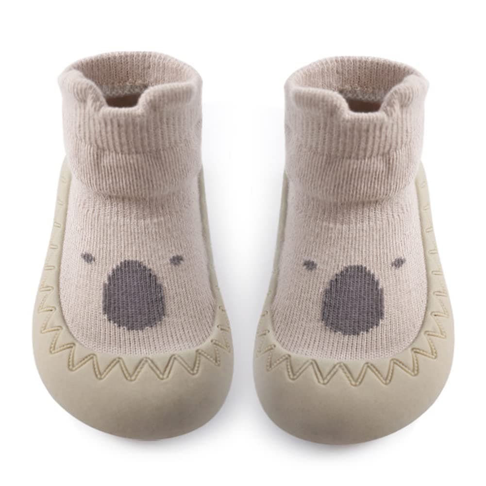 Toddler Sock Shoes Cute Baby First Walking Shoes Soft Sole with Grips for Boys Girls