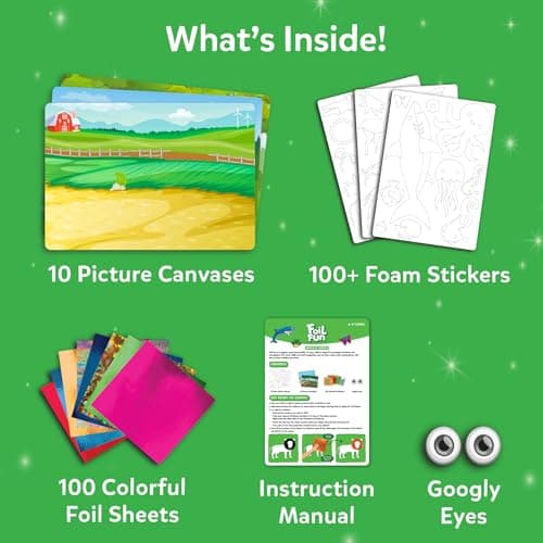 Skillmatics Foil Fun - Animals, No Mess Art for Kids, Travel Toys, Craft Kits, DIY Creative Activity, Screen-Free Entertainment, Gifts for Boys & Girls Ages 4, 5, 6, 7, 8, 9 — view 2
