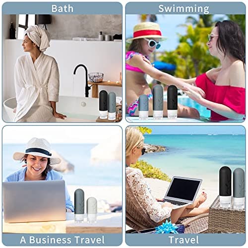 18 Pack Travel Bottles for Toiletries, Travel Essentials TSA Approved Silicone Travel Size Toiletries, Leak-Proof Refillable Travel Containers for Toiletries Vacation Essentials — view 6