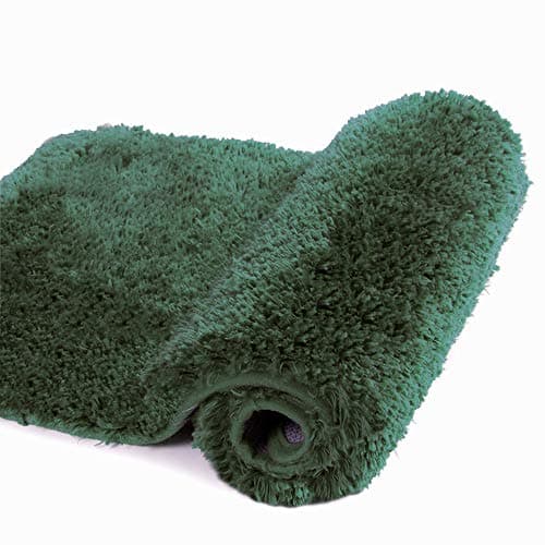 Walensee Large Bathroom Rug (24 x 48, Hunter Green) Extra Soft and Absorbent Shaggy Bathroom Mat Machine Washable Microfiber Bath Mat for Bathroom, Non Slip Bath Mat, Luxury Bathroom Floor Mats