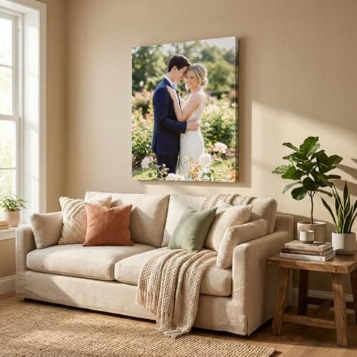 IUI Custom Canvas Prints with Your Photos - Personalized Pictures to Stunning Framed Canvas Wall Art Ideal for Home Decor Gifts Keepsakes for Family Baby Couple Boyfriend Girlfriend Pet (11"L × 14"W) — view 7
