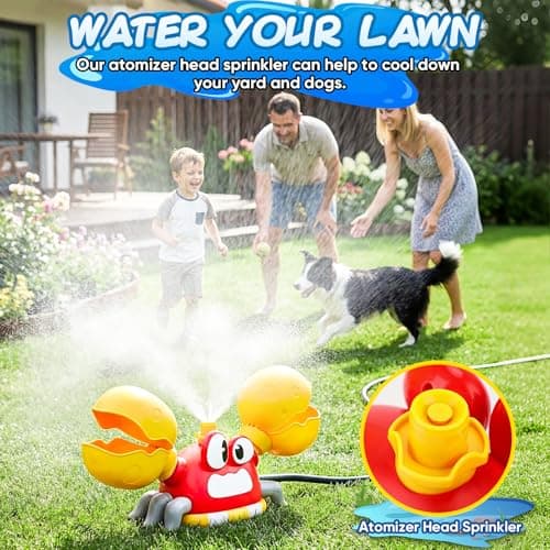 Water Sprinkler for Kids, Summer Outside Water Toys Attached to Garden Hose with 3 Spray Patterns & 4 Bean Bags for Toss Game, Kids Sprinklers for Yard Lawn Pool Games for Age 4-12 Yr Old Boys Girls — view 4