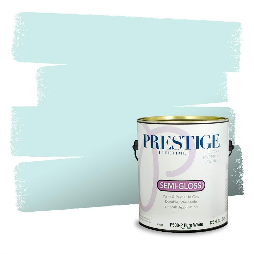 PRESTIGE Paints Interior Paint and Primer In One, 1-Gallon, Semi-Gloss, Comparable Match of Valspar* Dewdrop* — view 1157