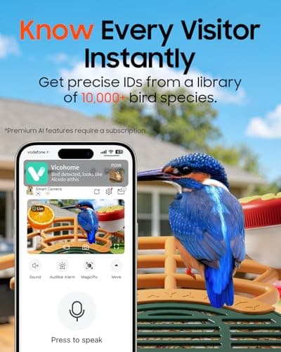 Bird Feeder with Camera, Smart Bird Feeder with Cam Solar Powered, 2K HD Video, AI Bird Species Identification, Instant Arrival Alerts, IP66 Waterproof, Gift for Bird Lover (Dark Green, with Stand)