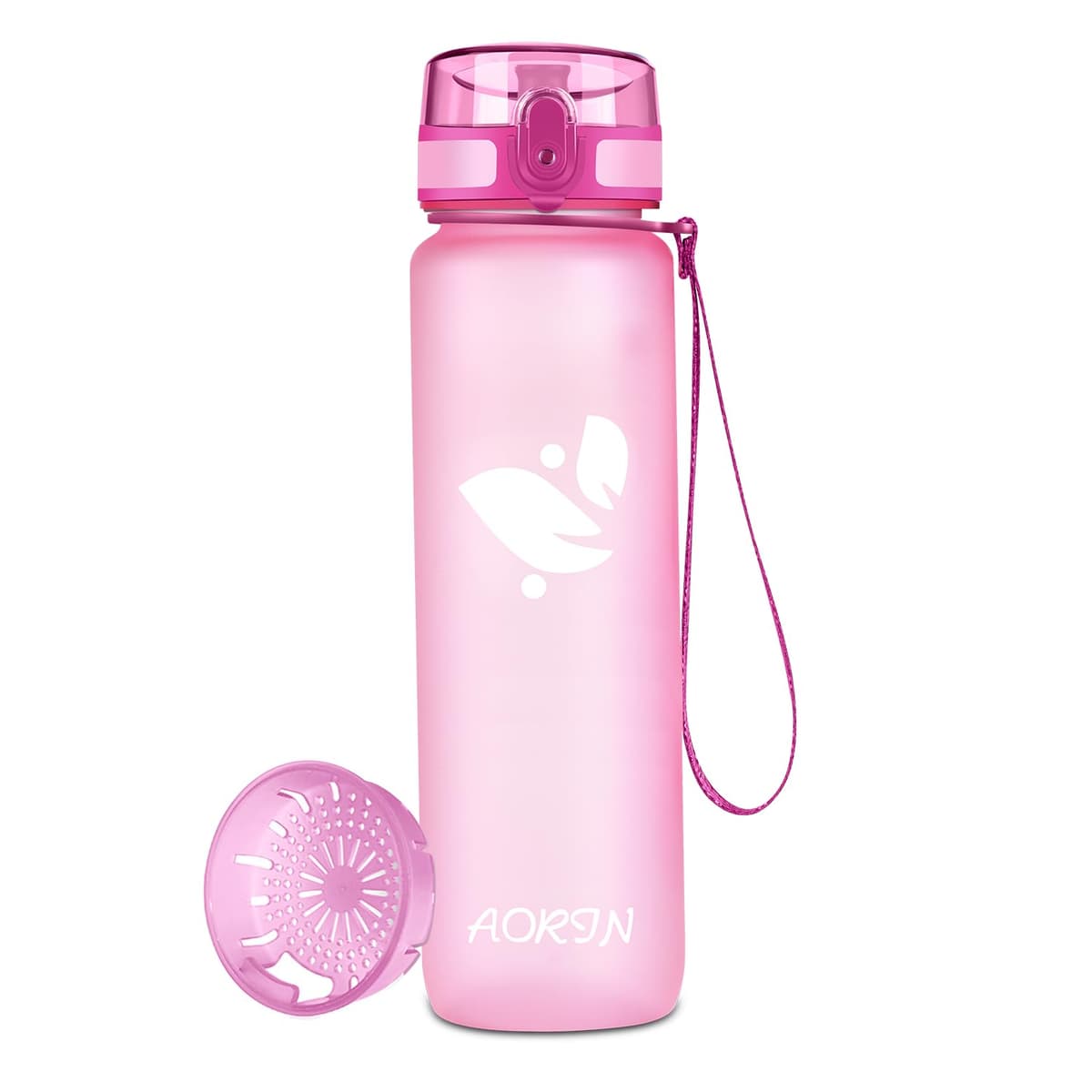 AORIN Botella Agua Deporte -350ml/500ml/750ml/1000ml - Botella Agua Niños Sin BPA，Impermeable y Reutilizable，Apertura con un Solo botón，Aplicar a Sport, Gimnasio, Trekking，Bicicleta — view 11
