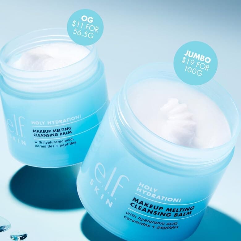 e.l.f. SKIN Holy Hydration! Makeup Melting Cleansing Balm, Face Cleanser & Makeup Remover, Infused with Hyaluronic Acid to Hydrate Skin, Vegan & Cruelty-Free — view 4