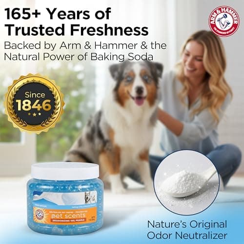 Arm & Hammer for Pets Air Care Pet Scents Deodorizing Gel Beads, Pet Odor Eliminator for Rooms Closets and Small Spaces with Long Lasting Odor Control, Fresh Breeze Scent, 12 oz — view 7