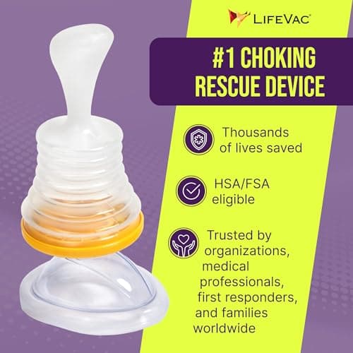 LifeVac Yellow Travel Kit - Portable Suction Rescue Device, First Aid Kit for Kids and Adults, Portable Airway Suction Device for Children and Adults — view 2
