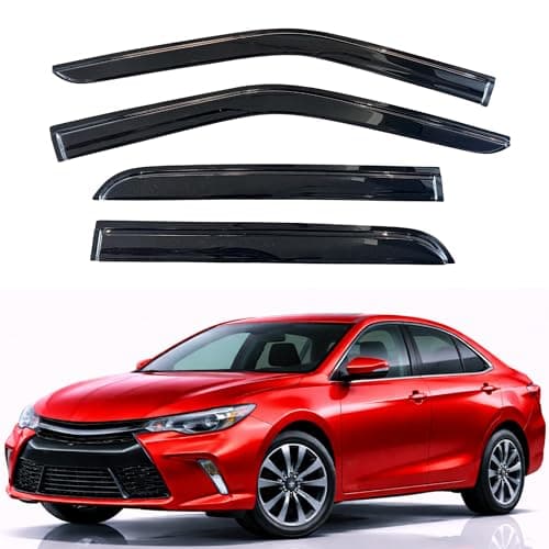 KPY Rain Guards Fit for 2012-2017 Toyota Camry, Out-Channel Window Visors Vent Wind Deflectors 4PC, Car Accessories for 12-17 Camry