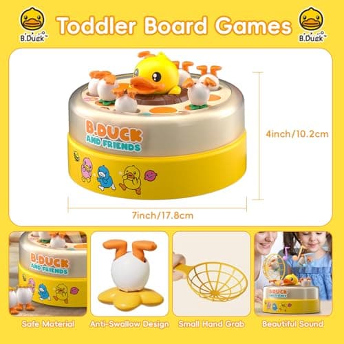 BDUCK+ Board Games for Toddlers, Kids Toys Jumping Ducks Game for Kids 4-8, 2 Players Family Board Game Interactive Educational Toy for Boys Girls, Birthday Gifts for Age 3 & Up — view 2