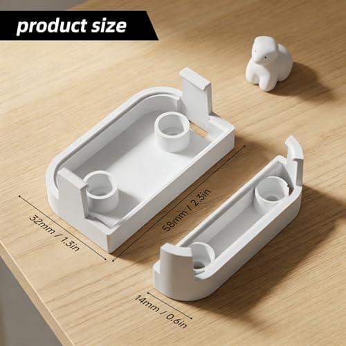 Alarm Contact Sensor Riser for Ring 2nd Gen 10mm Height Extension Kit for Uneven Doors & Windows | Crown Molding & Trim Installation No-Tools Mounting Snap-On Design (Sensor & Magnet Not Included) (2) — view 3