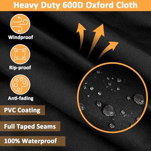Vertical Smoker Cover for Pit Boss 4/5 Series Pellet Grill, 73550 Pellet Cover for Pit Boss PBV4PS1, PBV4PS2, PBV5P1, PBV5PW1 Pro Series 4 Vertical Smoker Cover, 600D Waterproof Vertical Covers — view 4