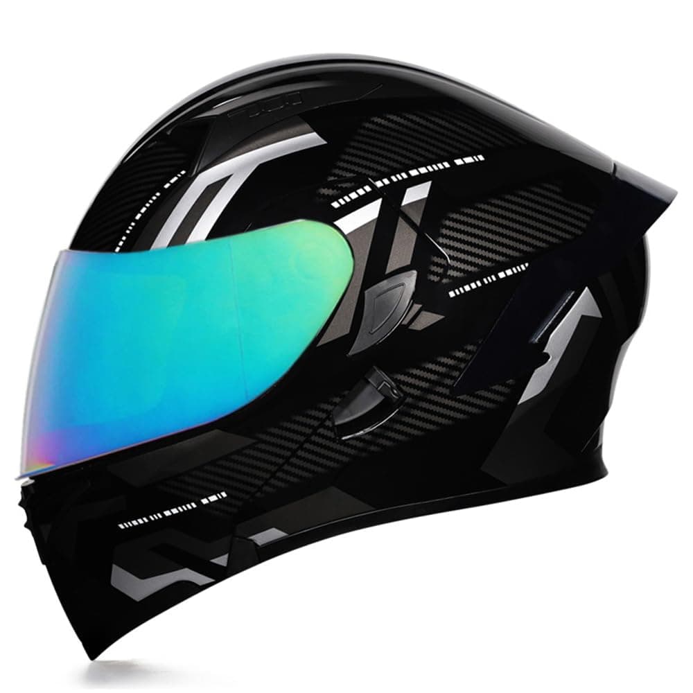 Full Face Flip Up Motorcycle Modular Helmet Integrated Motorbike Dual Visor for Adults Men Women Moped Street Racing DOT Approved — view 16