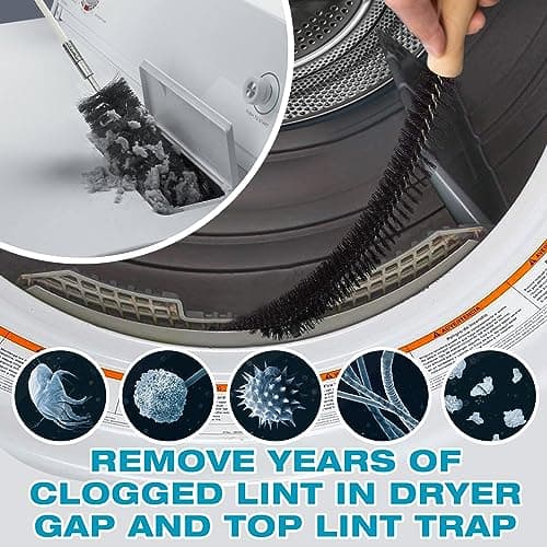 Sealegend 58-Piece Dryer Vent Cleaning Kit Omnidirectional Cleaner Include 35 Feet Dryer Vent Brush Blue Dryer Vacuum Attachment Lint Brush Vacuum&Dryer Adapter — view 4