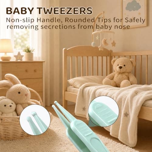 Baby Nail Kit, Baby's Manicure Kit and Pedicure kit with Cute Owl Shape Case Nail Clipper, Scissor, Nail File & Tweezer for Newborn, Infant & Toddler, Mothers Day Gifts(Green) — view 3