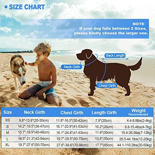 EMUST Dog Life Jacket Shark, Dog Life Vests for Small, Middle, Large Dogs with Rescue Handle Dog Flotation Vest Safety Lifesaver for Swimming Pool Beach Boating, (S,Blue) — view 4