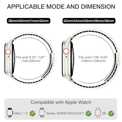 EPULY Metal Band Compatible with Apple Watch Bands for Men 49mm 46mm 45mm 44mm 42mm 41mm 40mm 38mm, Business Stainless Steel Strap for iWatch Bands Series 11 10 9 8 7 6 5 4 3 2 1, SE3 2 1, Ultra3 2 1 — view 2