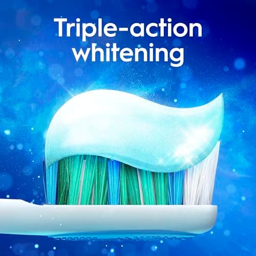 Crest 3D White Advanced, Teeth Whitening Toothpaste for Adults, 3.7 oz, 4 Pack, Cavity Protection Fluoride Toothpaste, Strengthens Enamel, Travel Size Toiletries — view 6