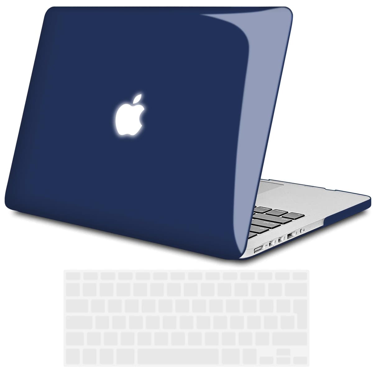 TECOOL Case compatible with MacBook Air M1 & MacBook Air 13 inch Retina 2020 2019 2018 (A2337 A2179 A1932), Plastic Snap On Hard Shell Cover & UK EU Keyboard Protector, Crystal Clear (Glossy) — view 24