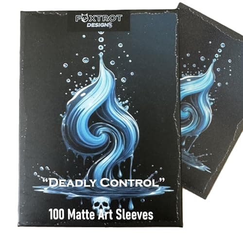 Premium Art Card Sleeves by Foxtrot Designs. Matte Textured Back for Smooth Shuffling. 100 Count Compatible with Magic The Gathering and Other TCGs & LCGs Protection, for Toploaders (Deadly Control) — view 5