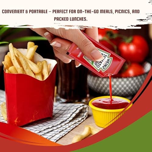 Heinz Condiment Packets Ketchup and Mustard (100 Total; 50 Each Flavor) — view 3