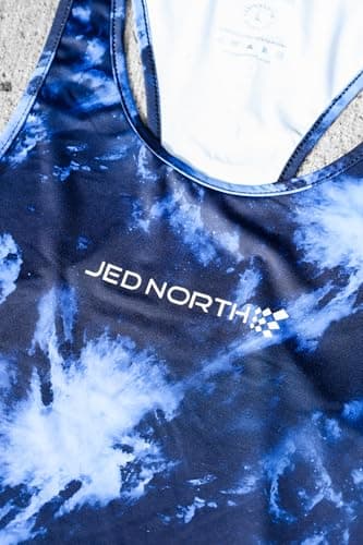 Jed North Men's Graphic Bodybuilding Tank Tops Gym Stringers Racerback,AbstractBlue,Small — view 4
