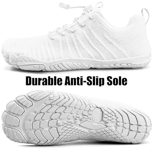 WateLves Water Shoes Men Women Barefoot Beach Aqua Socks Wide Swim Outdoor Walking Breathable Anti Slip Pool Shoes for Hiking Kayaking Diving Surfing (A-White, 41)