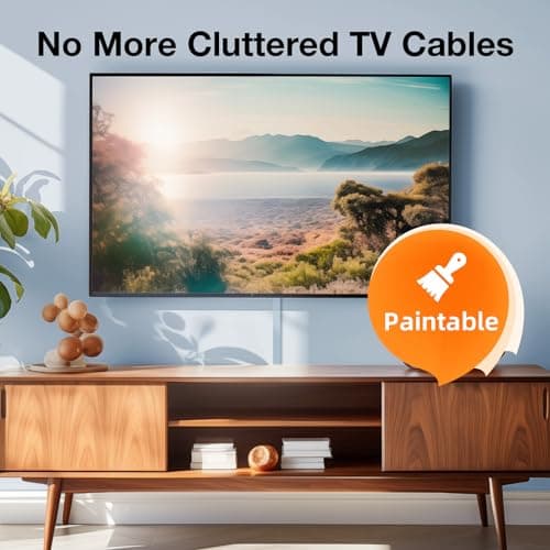 Delamu Cord Hider, 157in Wire Covers for Cords on Wall, Premium Cable Hider Cord Covers for Wires, Cable Management Wire Hiders for TV, Cable Raceway Kit, W0.95 H0.55in, White — view 6