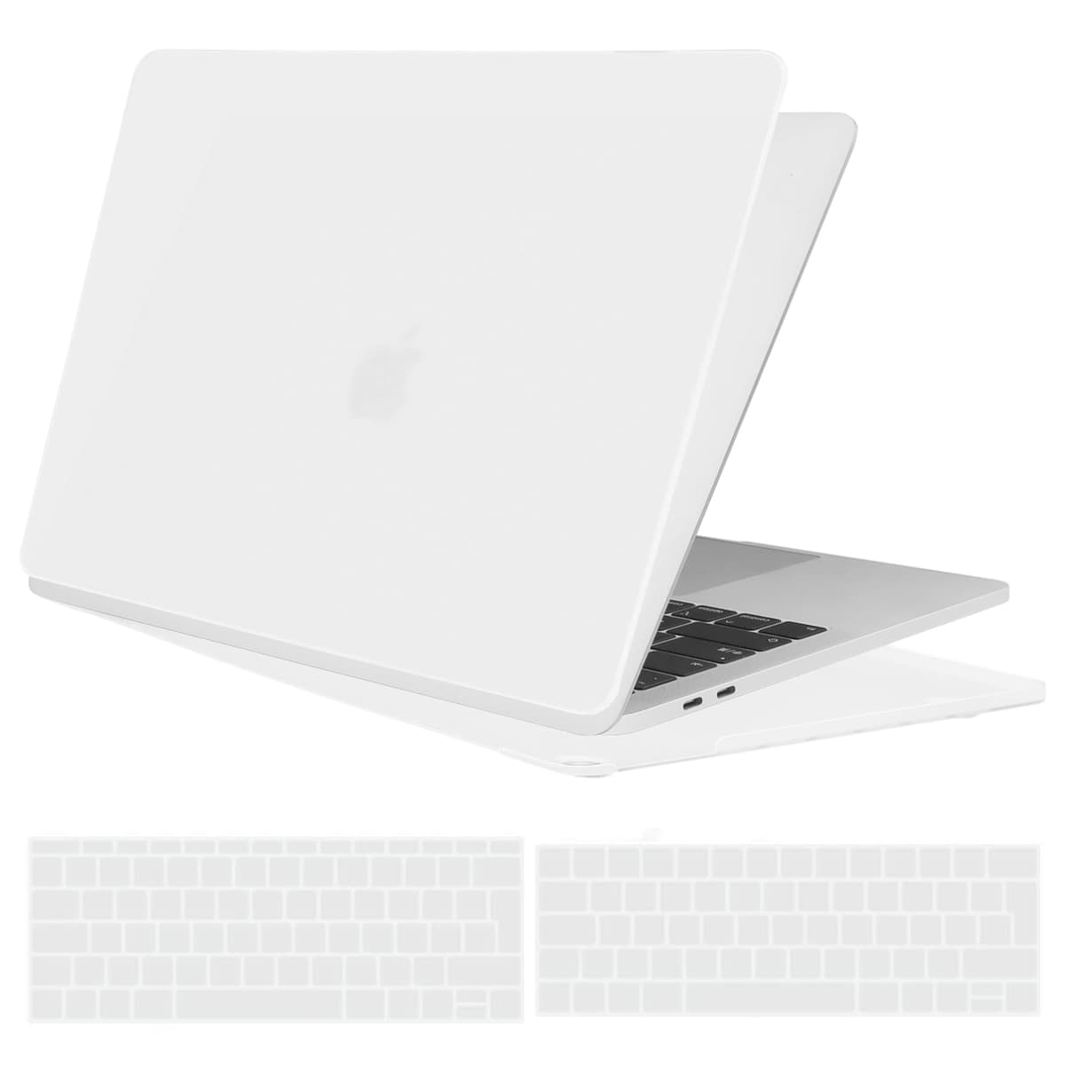 TECOOL Case compatible with MacBook Air M1 & MacBook Air 13 inch Retina 2020 2019 2018 (A2337 A2179 A1932), Plastic Snap On Hard Shell Cover & UK EU Keyboard Protector, Crystal Clear (Glossy) — view 74