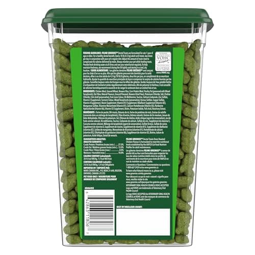 GREENIES Feline Cat Treats Natural Dental Care, Oven Roasted Chicken Flavour, 9.75oz. Tub — view 12
