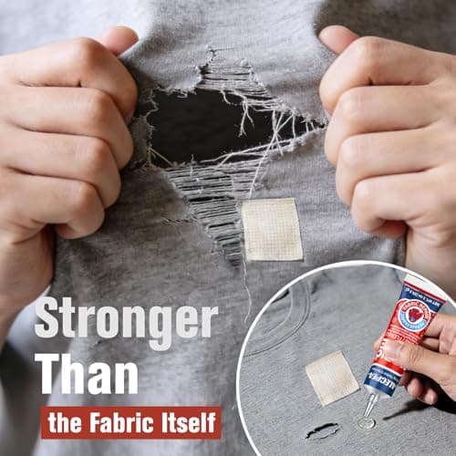 ALECPEA Permanent Fabric Glue Washable, 2-Pack Liquid Stitch for Clothing, Professional Gel Adhesive for Patches, Rhinestones & DIY Crafts, Includes 2 Clips & 1 Stirring Stick, 29.5g x 2 — view 6