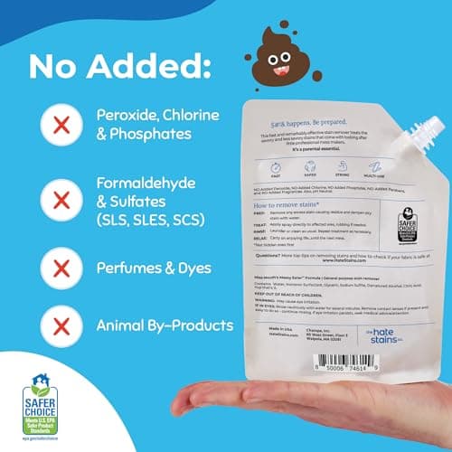 Miss Mouth's Messy Eater Stain Treater - 32oz Refill - Newborn & Baby Essentials - No Dry Cleaning Food, Grease, Coffee Off Laundry, Underwear, Fabric — view 5