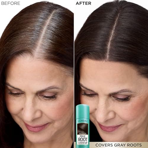 L'Oreal Paris Magic Root Cover Up Gray Hair Spray, 100% Gray Hair Coverage with Buildable, Lightweight, Transfer-Resistant, and Temporary Formula, Ammonia-Free, Dark Blonde, 2 oz (1 Count) — view 3