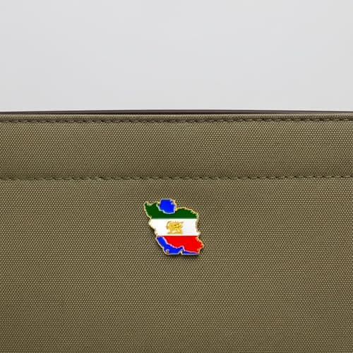 Persian Iran Lion and Sun Lapel Pin – Pahlavi Historic Enamel Pin – Gold Metal Persian Accessory (1) — view 6