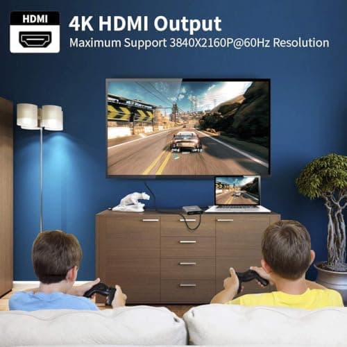 Selore&S-Global USB C to Dual HDMI Adapter 4K @60hz, Type C to HDMI Converter for MacBook Pro Air 2020/2019/2018,LenovoYoga 920/Thinkpad T480,Dell XPS 13/15/17,etc — view 4