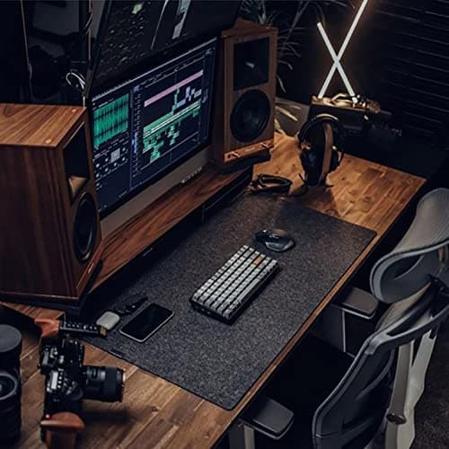DawnTrees Felt Desk Mat (35.5" x15.8"), Desk Pad Protection, Keyboard Mat, Extra Large Mouse Pad, Suitable for PC,Computers, Laptops, Office and Home (Dark Gray) — view 6
