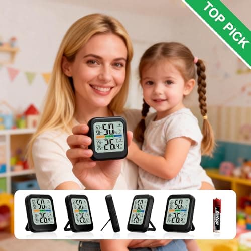 G.CATACC Digital Hygrometer Indoor Thermometer Humidity Meter Gauge with Max/Min Record Room Thermometer Temperature and Humidity Monitor Sensor for Home Baby Greenhouse Reptile - Battery Included — view 6