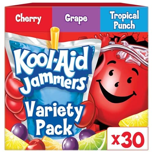 Kool-Aid Variety Pack, 30 ct Box Tropical Punch, Grape & Cherry, 6 fl oz
