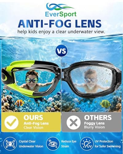 Kids Swim Goggles 2 Pack Swimming Goggles Anti Fog Anti-UV for Child Teens Youth — view 3