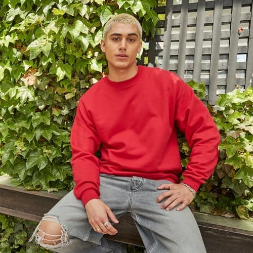 Hanes Men's EcoSmart Sweatshirt, Black, Large — view 2