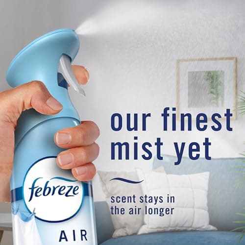Febreze Air Mist, Air Freshener Spray, Odor Fighting Room Spray, Deodorizer for Home Bathroom Kitchen Office Apartment Dorm Room Classroom, Linen & Sky Scent, 8.1oz (Pack of 6) — view 5