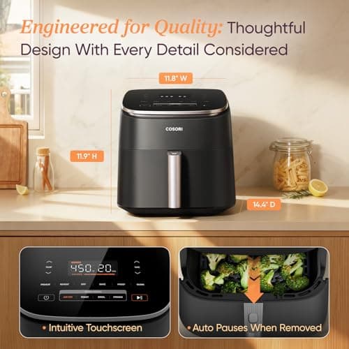 Cosori TurboBlaze Air Fryer, 9-in-1, 6 Qt, PFAS-Free Ceramic Coating — view 6