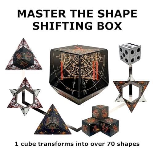SHASHIBO Dice Paradise - Shape Shifting Box - Award-Winning, Patented Magnetic Puzzle Cube w/ 36 Rare Earth Magnets - Fidget Cube Transforms Into Over 100 Shapes (Renaissance) — view 4
