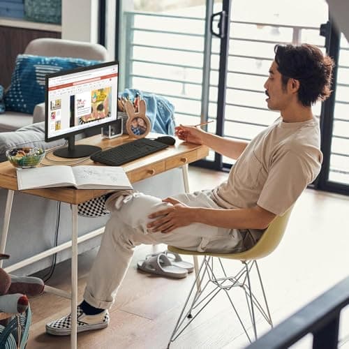 HP 2025 22" FHD All-in-One Desktop Computer • The New Version for Everyday Use • Latest 13th Gen Intel Quad-Core CPU • 8GB DDR5 • 128GB Storage • HDMI • Type-C • Wi-Fi • HD Webcam • Win11 Pro • Black — view 5